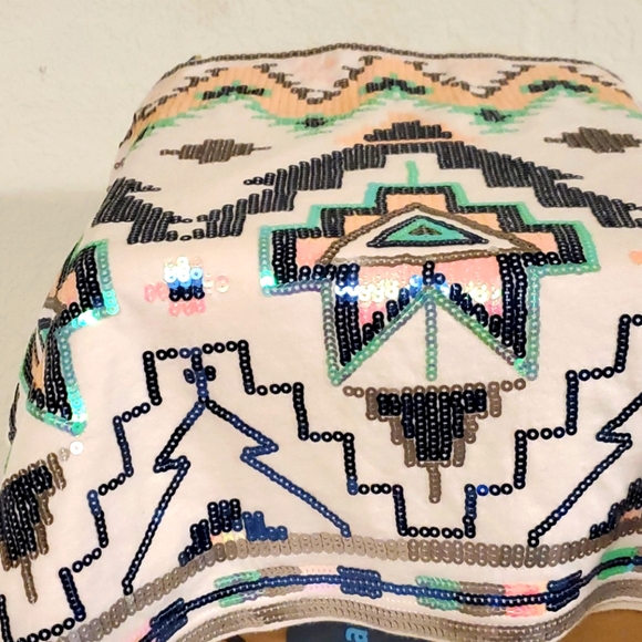 Small Petite Express Sequined Mini Skirt - Picture 5 of 10